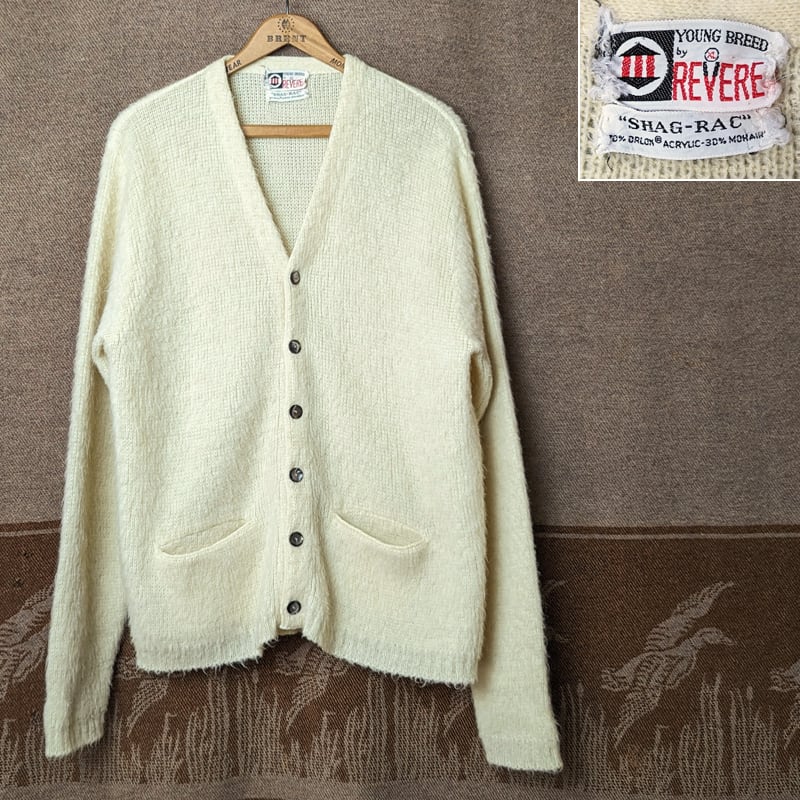 60s vintage mohair cardigan revere