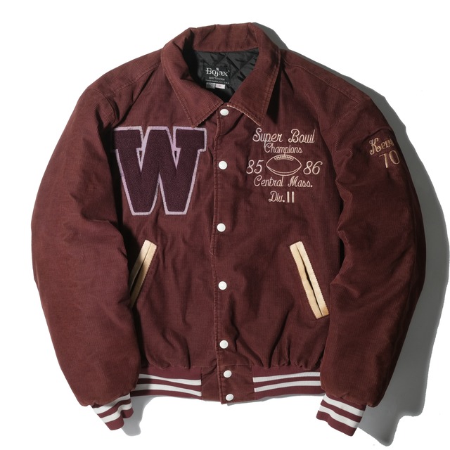 80's Bojax corduroy varsity jacket [XL]