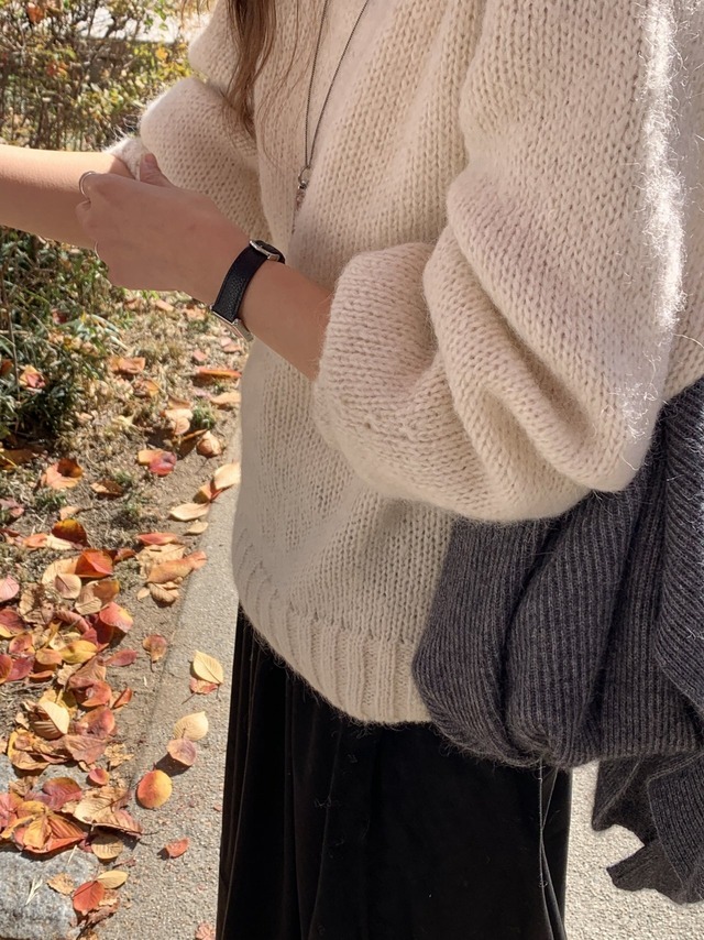 (verveine) balloon  alpaca oversized pullover  knit / 3color