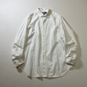 90s~ Ralph Lauren REGENT CLASSIC FIT ポニー無し ワイドカラー 長袖シャツ ホワイト 17 古着
