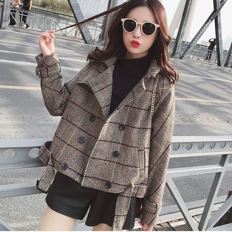 コート レディース 冬 チェック柄 おしゃれ かわいい ピーコート