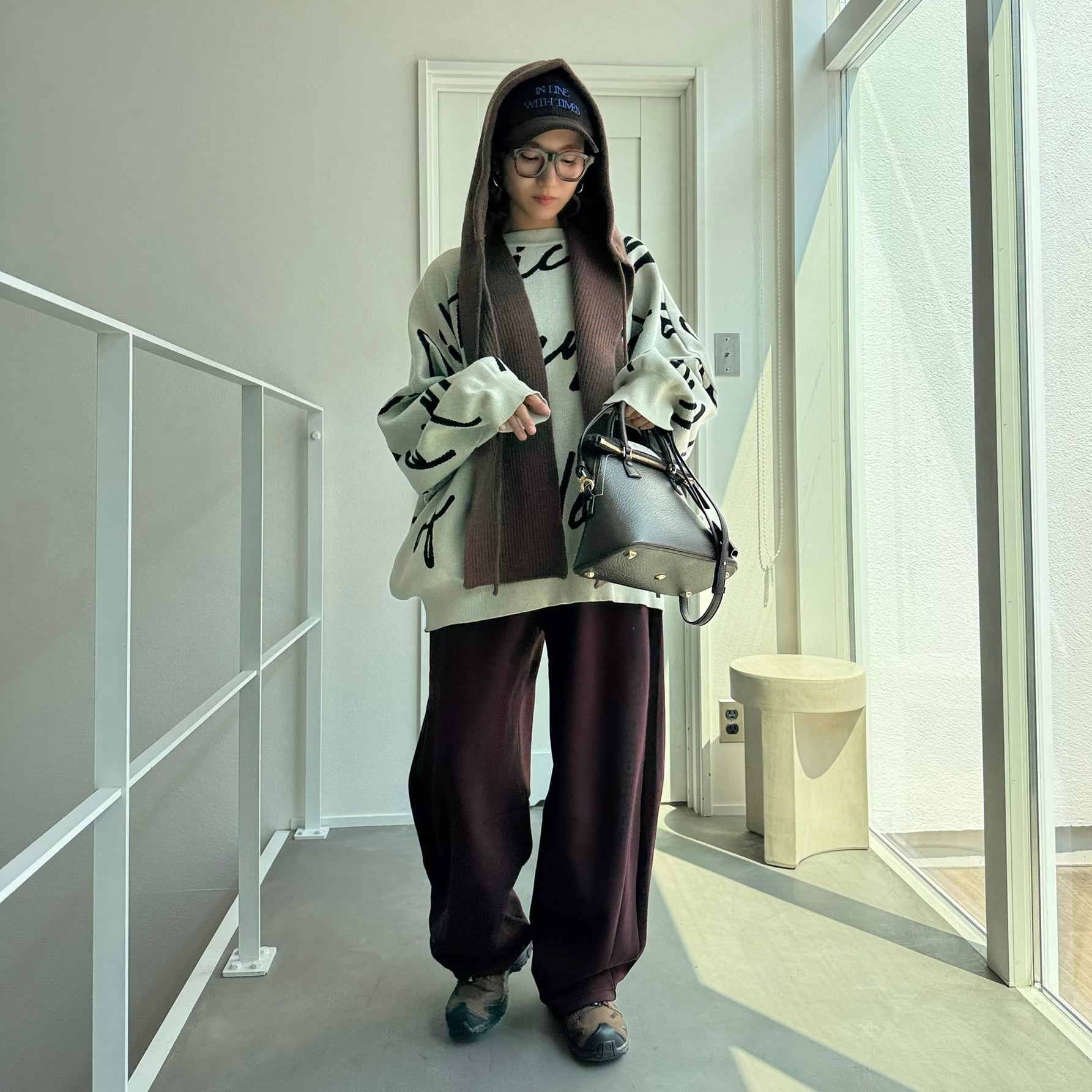 バラクラバフードマフラー/モカ | CFT.