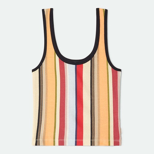 RINGER ORGANIC A-TANK - PEACH COBBLER MULTI STRIPE