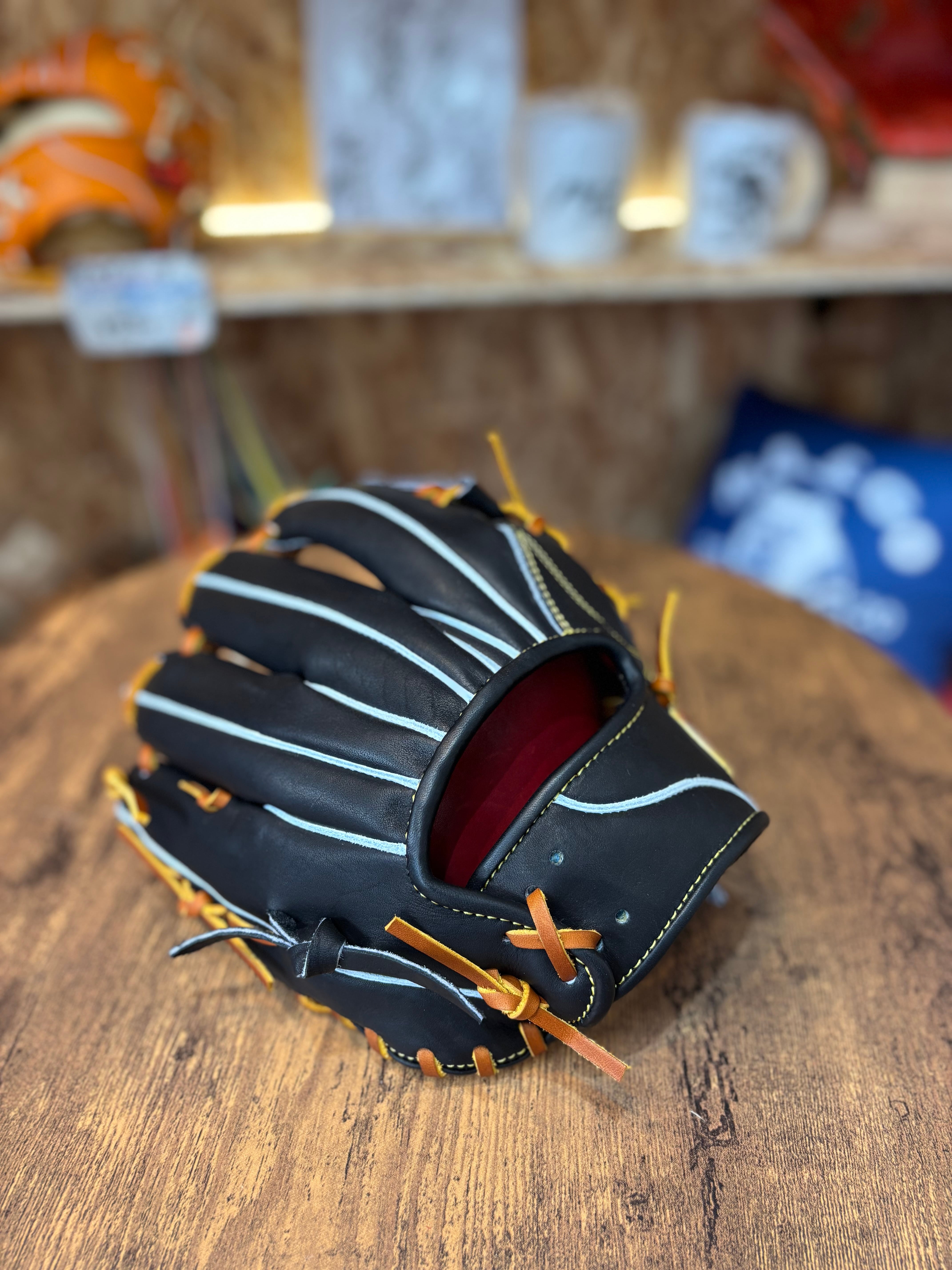 【値下げ中】【実使用】【希少】ビッグエム　ブルーウェーブ藤本選手　内野用 最上級 ミズノプロ 軟式内野用 AXI使用 バスケットウェブ