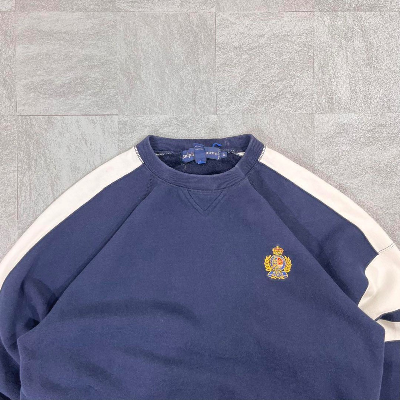 【希少】ポロラルフローレン スウェット 90s ロゴ刺繍 ラグラン 神配色 美品