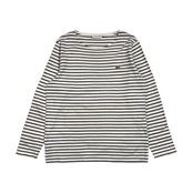 LACOSTE ラコステ SLIM FIT ボーダー 鹿の子 長袖 Tシャツ FR 5/ホワイト系 メンズ