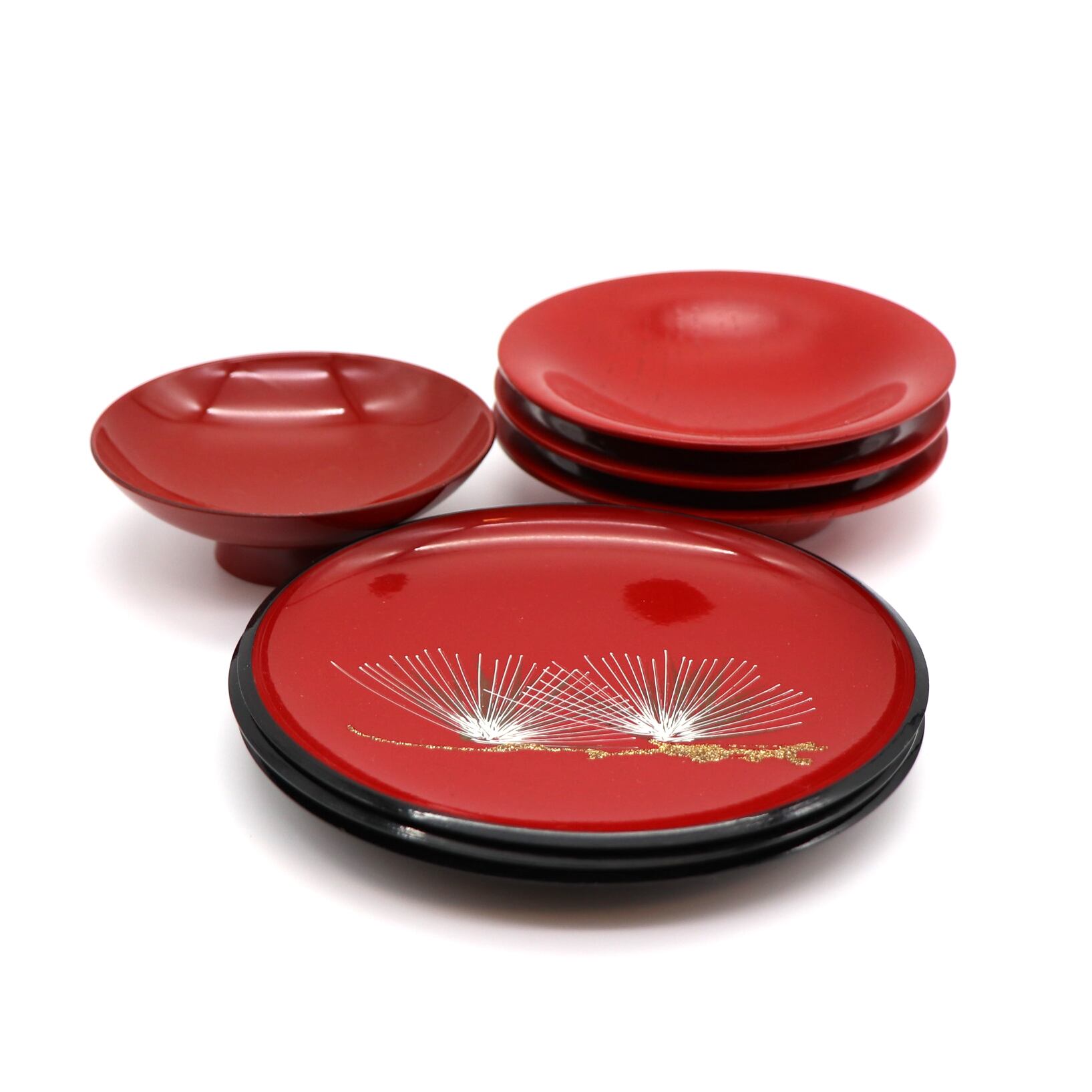日本盛・盃・盛皿・和食器・漆器・7点セット・No.200823-02・梱包