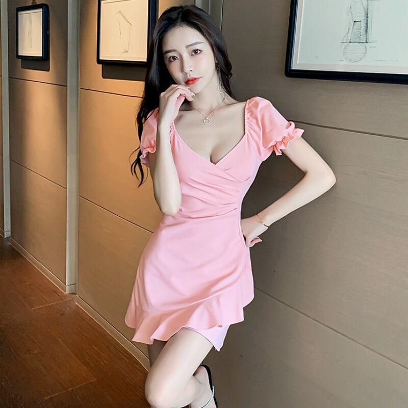 ドレス Vネックスリムブラック ハンチェンe99280326488