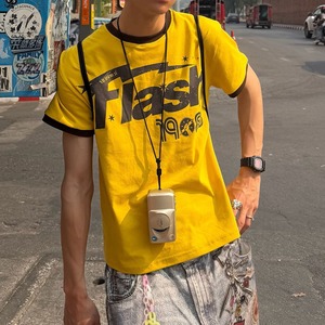 カレッジレタリングナンバリングリンガーTシャツ 2col   A00370