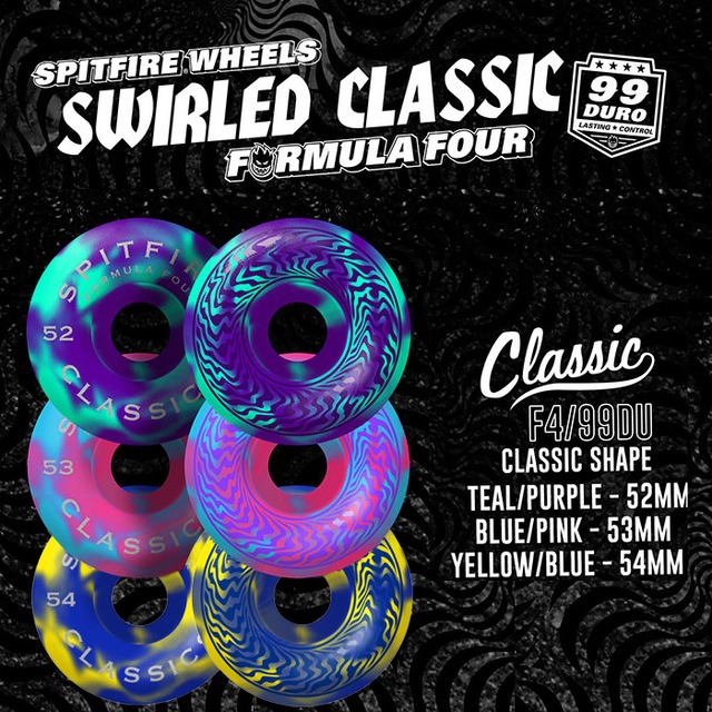 SPITFIRE F4 99D SWIRLED CLASSIC 52 53 54mm クラシック ウィール 