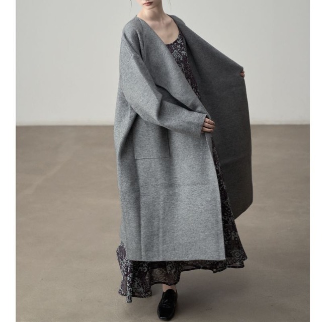 Flow drape long cardigan【2color】 C1347