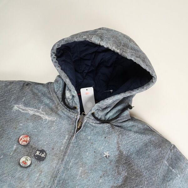 Supreme シュプリーム 24aw HJR Trompe L'oeil Hooded Work Jacket Indigo フーディー ワーク ジャケット M【中古】 Size【M】 SUPREME シュプリーム 24AW HJR Trompe L'oeil Hooded Work