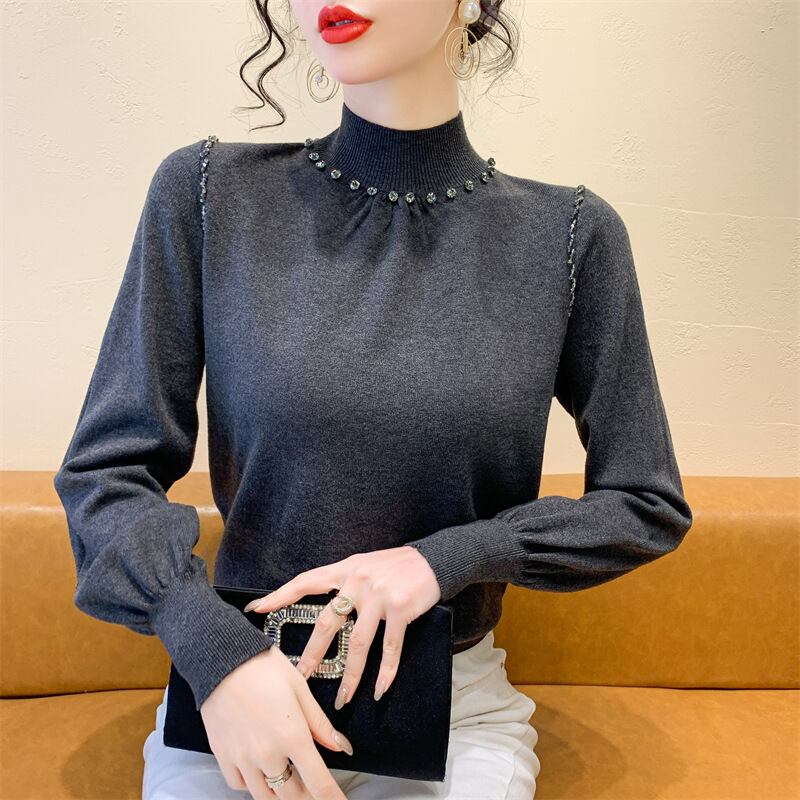 【tops】ビジューニットトップス M27840