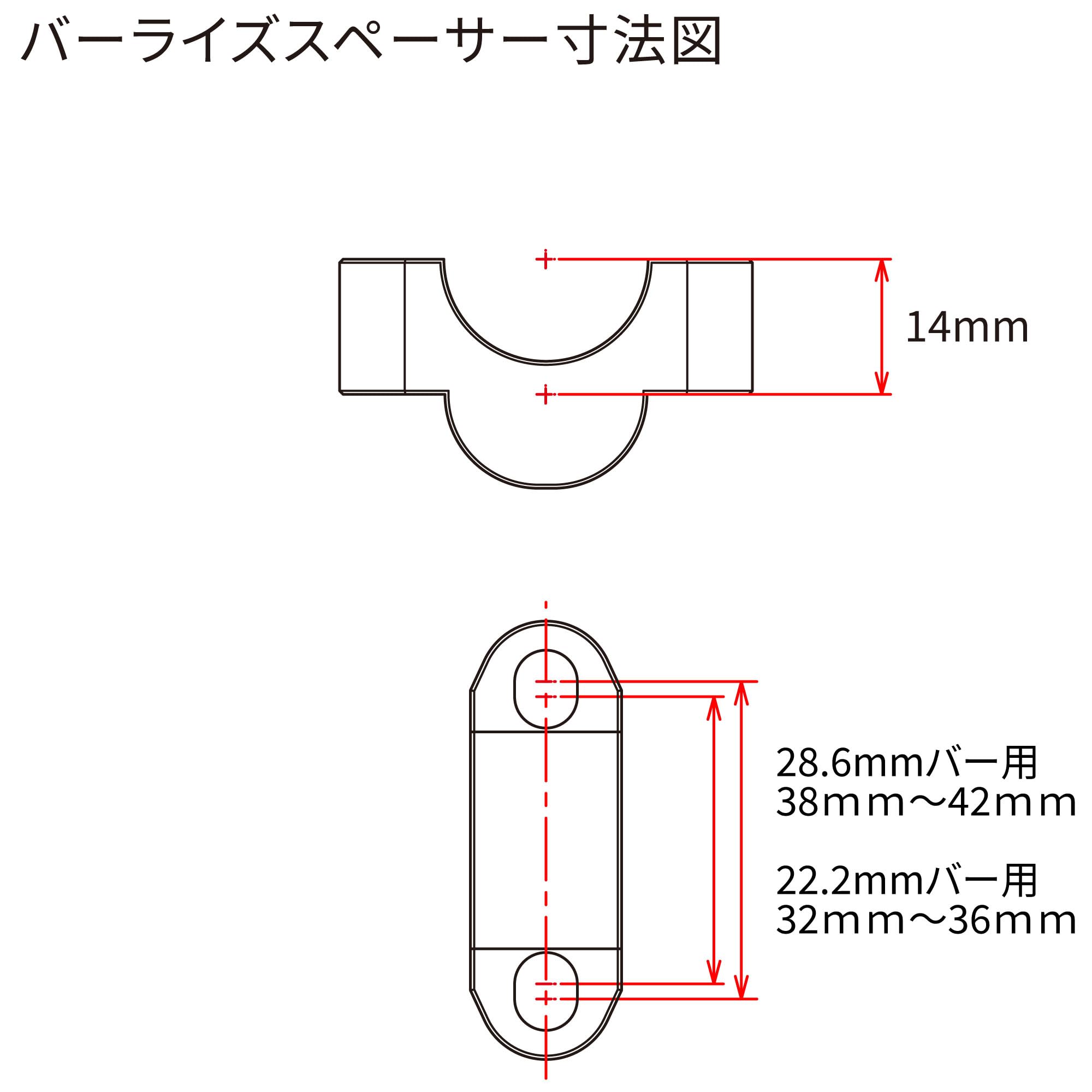 特価商品】ジータレーシング(ZETA RACING) スタンダード径バー(22.2mm