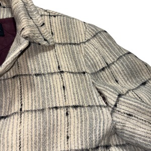vintage 1950’s black nep off white wool car coat