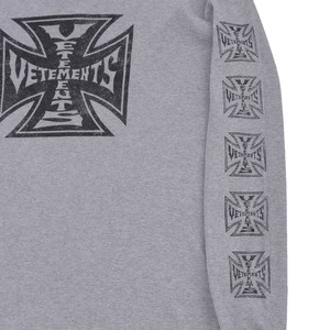 【VETEMENTS】BIKER CROSS WAFFLE LONGSLEEVE
