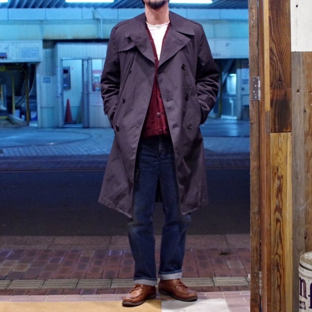 1990s US NAVY Trench Coat 42 S / ALL WEATHER COAT / 米軍 トレンチコート ブラック ARMY |  古着屋 仙台 biscco【古着 & Vintage 通販】 powered by BASE