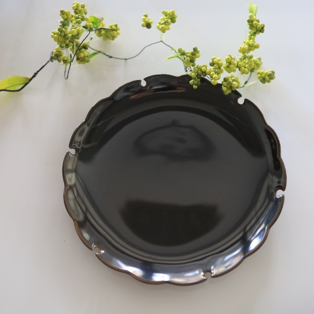 有田焼　雪輪7寸皿