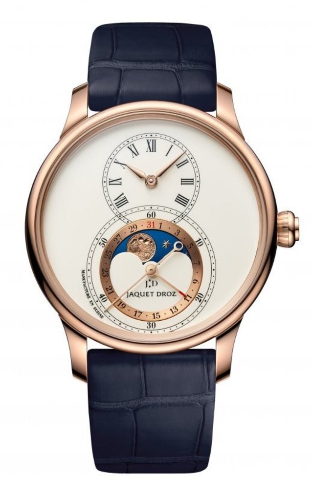 【JAQUET DROZ ジャケ・ドロー】GRANDE SECONDE MOON グラン・セコンド ムーン ピエール・ジャケ・ドロー 生誕300周年記念（アイボリーエナメル）／国内正規品 腕時計