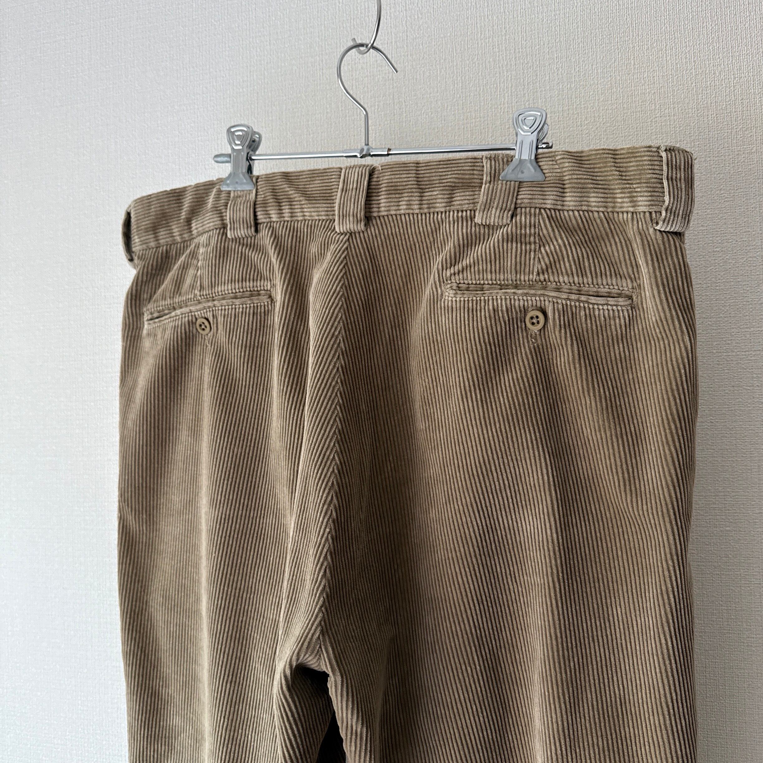 90s polo ラルフローレン コーデュロイパンツ　チェックパンツ　ベージュ 90's Polo by Ralph Lauren Corduroy Pants Beige 太畝コーデュロイ