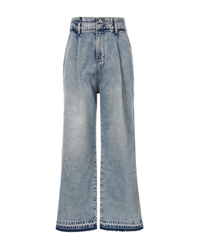 FENG CHEN WANG / DOUBLE WAISTED DENIM PANTS