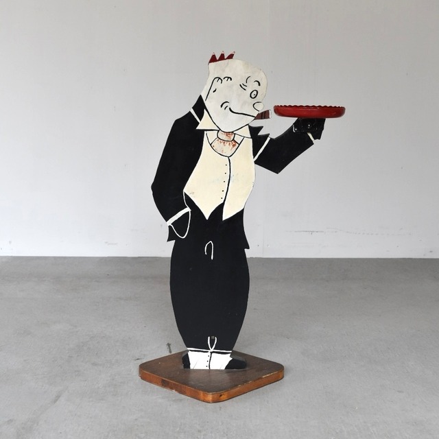 FOLK ART BUTLER ASHTRAY STAND