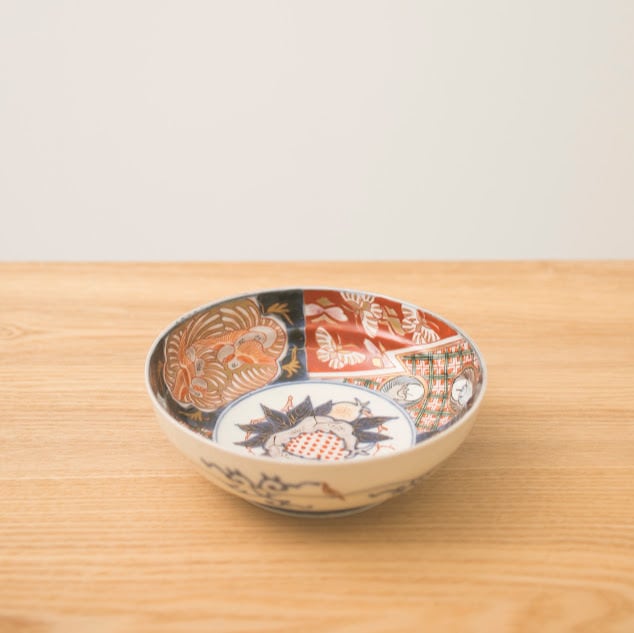 最後の一枚☆ 伊万里 色絵金彩 ふくら雀と柘榴文 蝶 蛸唐草 鳥 菱 な