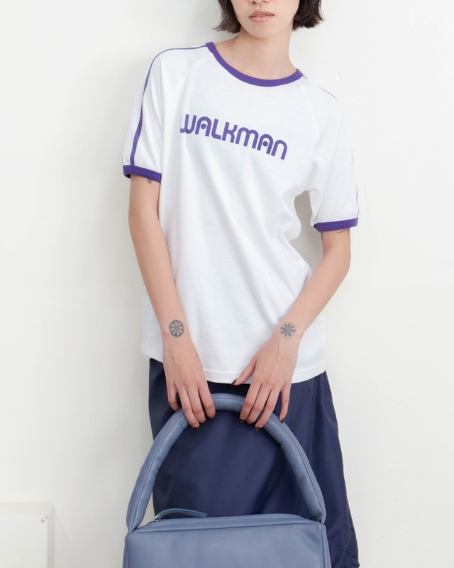 1980-90s “SONY WALKMAN” stripe sleeve ringer tee