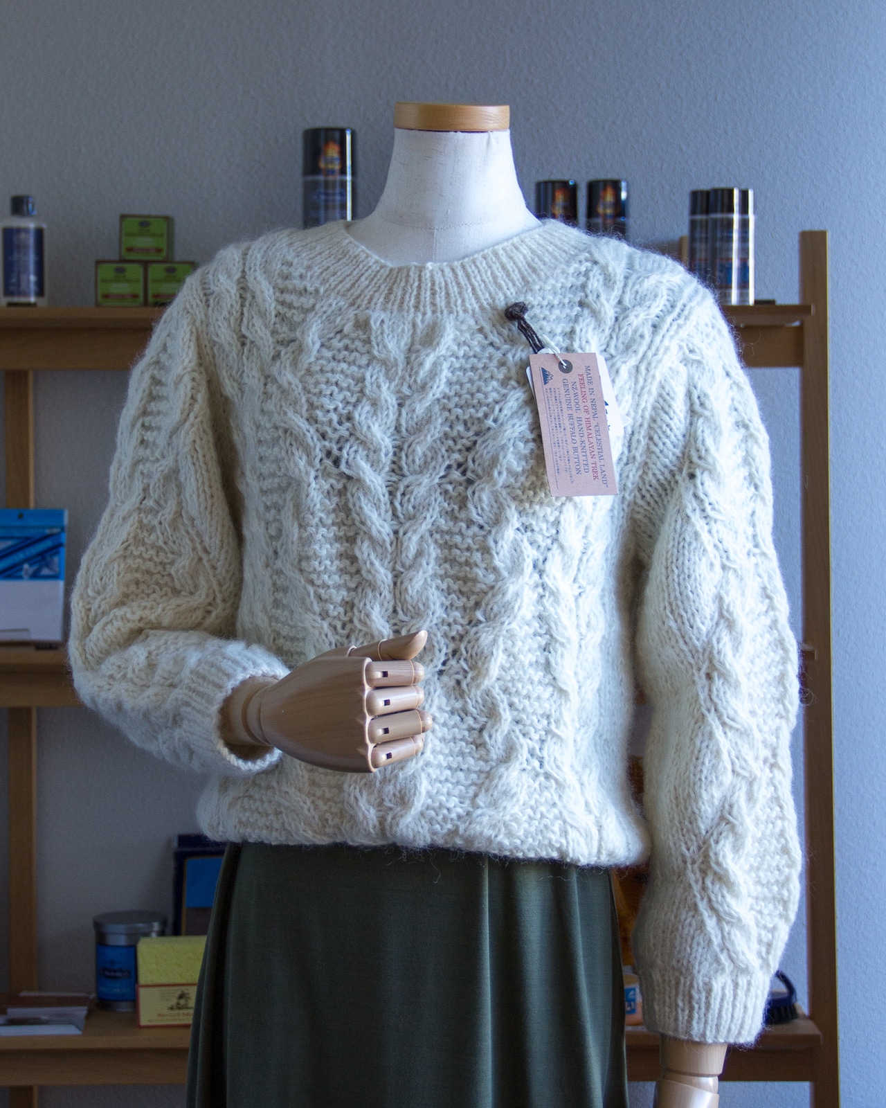 ヒマラヤンクライマーズハンドニット レディース 手編みクルー HIMALAYAN CLIMBER'S HAND-KNIT
