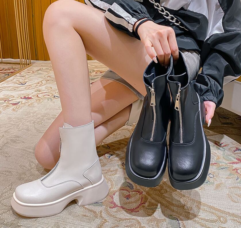 2カラー シューズ 靴 ブーツ ショートブーツ 厚底 シンプル クール Ladiesfashion Kandk 2カラー シューズ 靴 ブーツ ショートブーツ 厚底 シンプル クール Ladiesfashion Kandk
