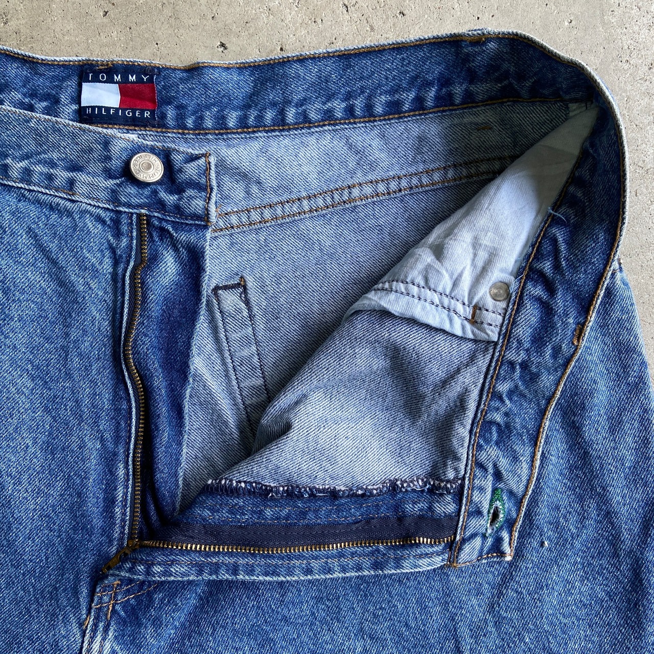 USA製 90年代 TOMMY HILFIGER トミーヒルフィガー ワイド バギー 