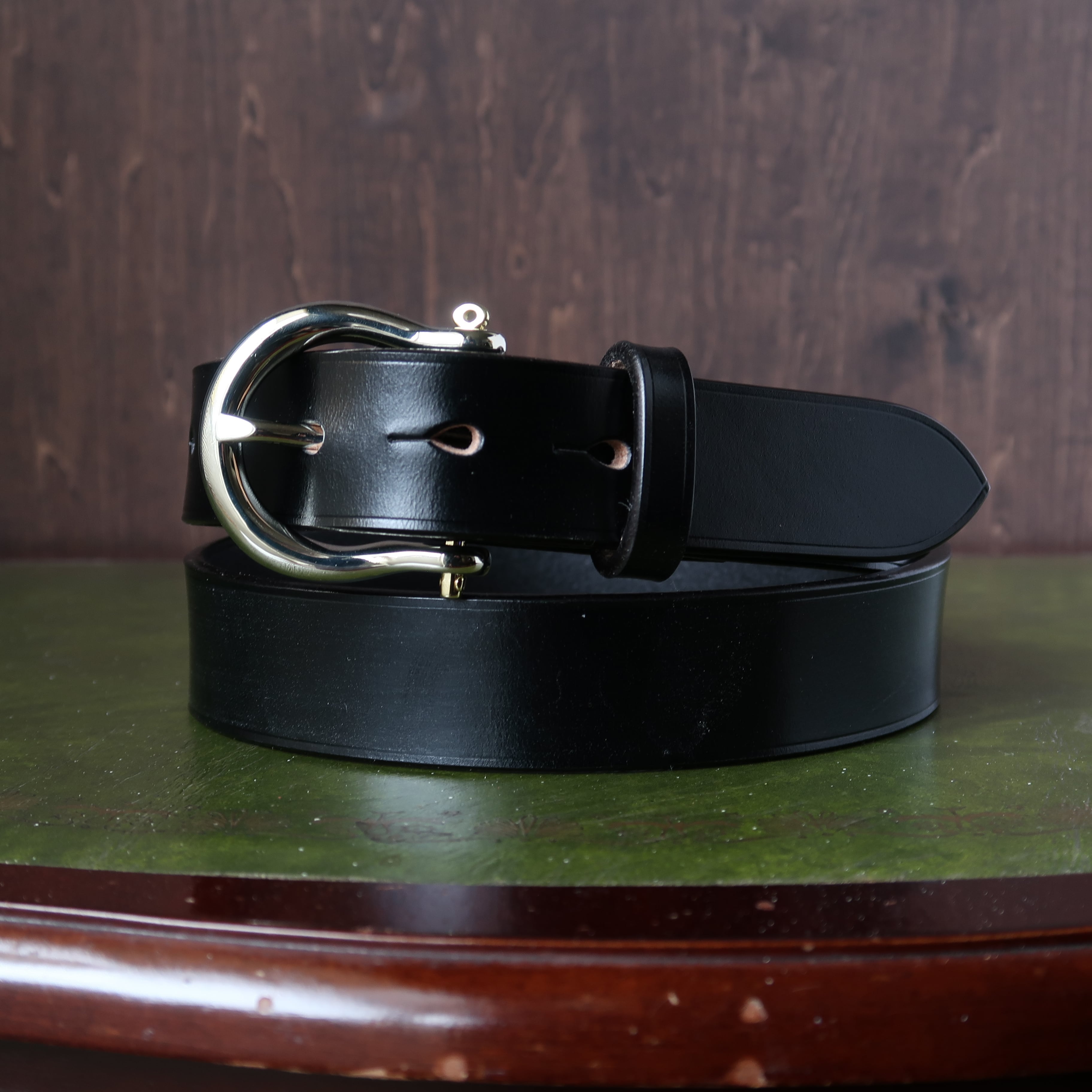 SHACKLE BUCKLE BELT シャックルバックルベルト UKブライドルレザー一 ...