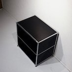 USM Haller ハラー キャビネット サイドボード 1列2段 ユニットラック シェルフ 棚 収納 ブラック 黒 モダン ミニマル ホテルライク