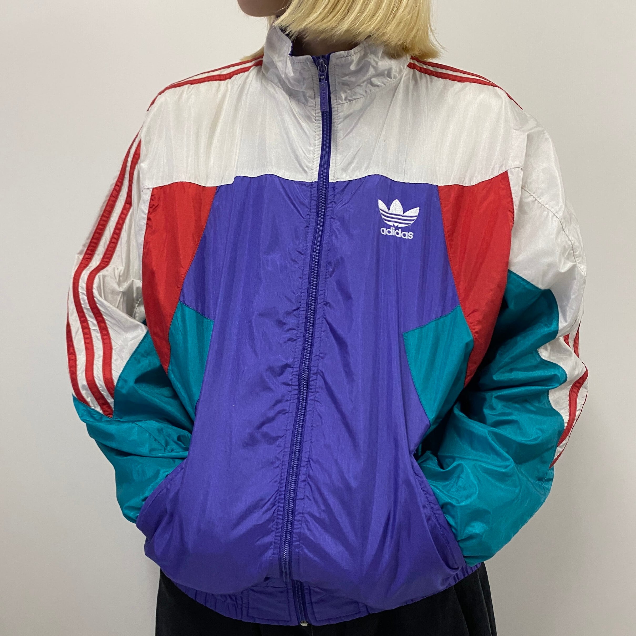 adidasナイロンジャケット 古着 - アウター