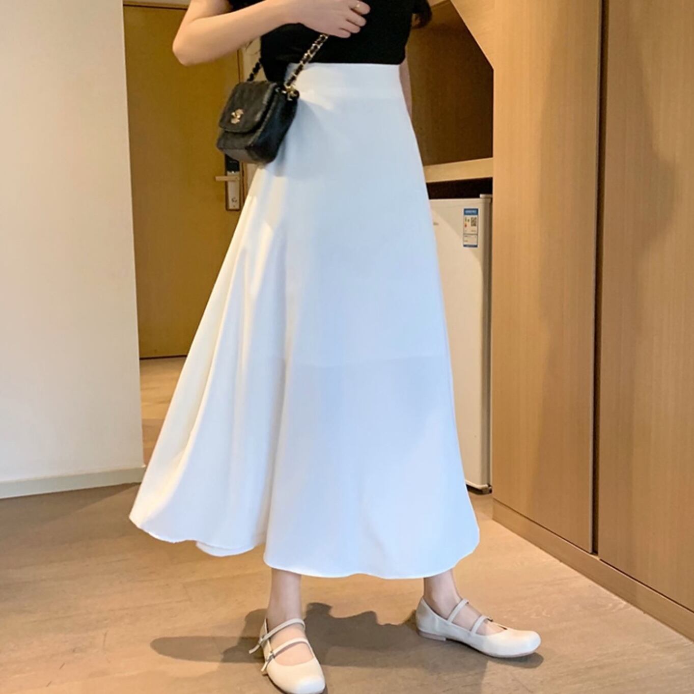 スカート レディース フレアスカート シフォンスカート S M L XL 2XL ロング丈 ひざ下 Aライン ウエストゴム かわいい 大人可愛い きれいめ シンプル 大人 上品 おしゃれ お洒落 ラブリー キュート フェミニン 無地 ふんわり 春 夏 秋 10代 20代 30代 40代 オフィス ビジネス OL 通勤 学生 通学 デート 休日 着回し 普段使い 韓国 韓国系 ファッション コーデ スタイル モテ 体型カバー 美脚 脚長 ブラック ホワイト オレンジ イエロー グリーン送料無料