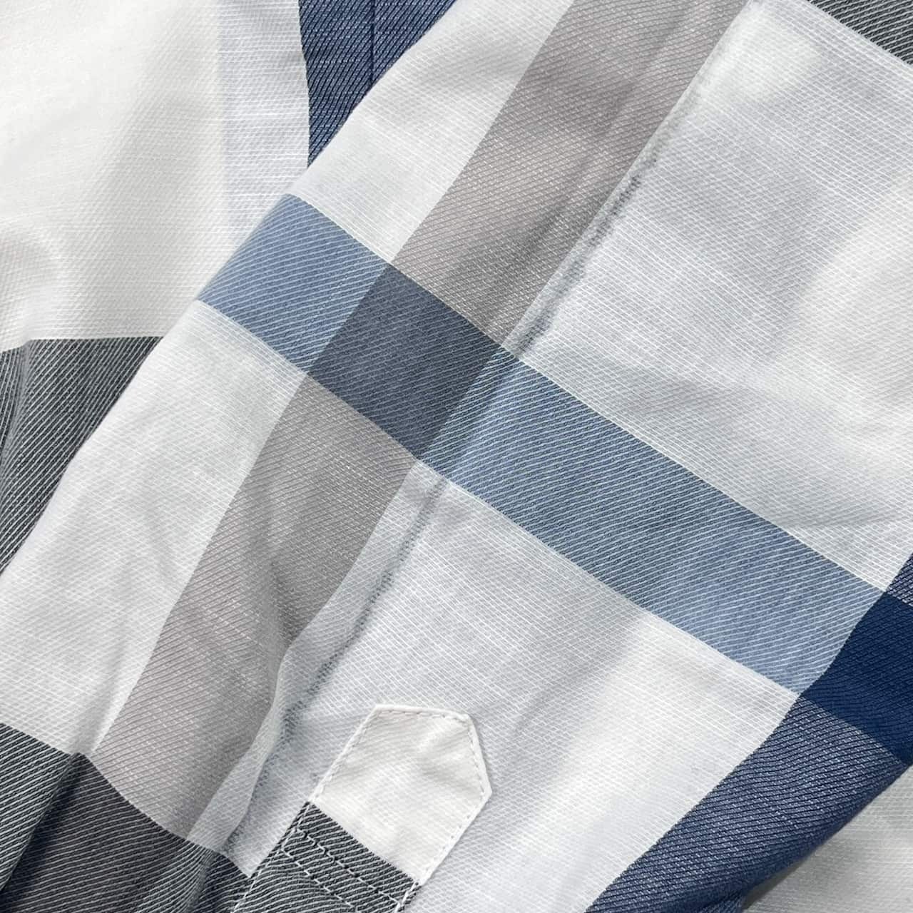 リネン混 BLACK LABEL CRESTBRIDGE ブラックレーベル ギガチェック 長袖シャツ M/メンズ 薄手