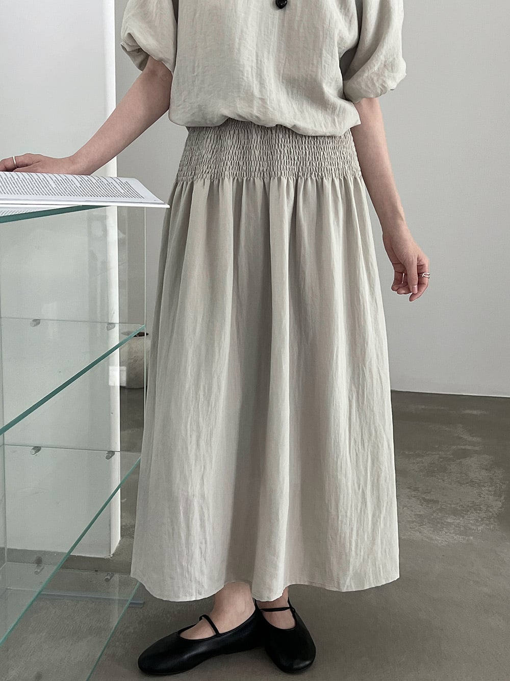 オフショルトップス×ロングスカート セットアップ 3col Y 260087 | Raglana