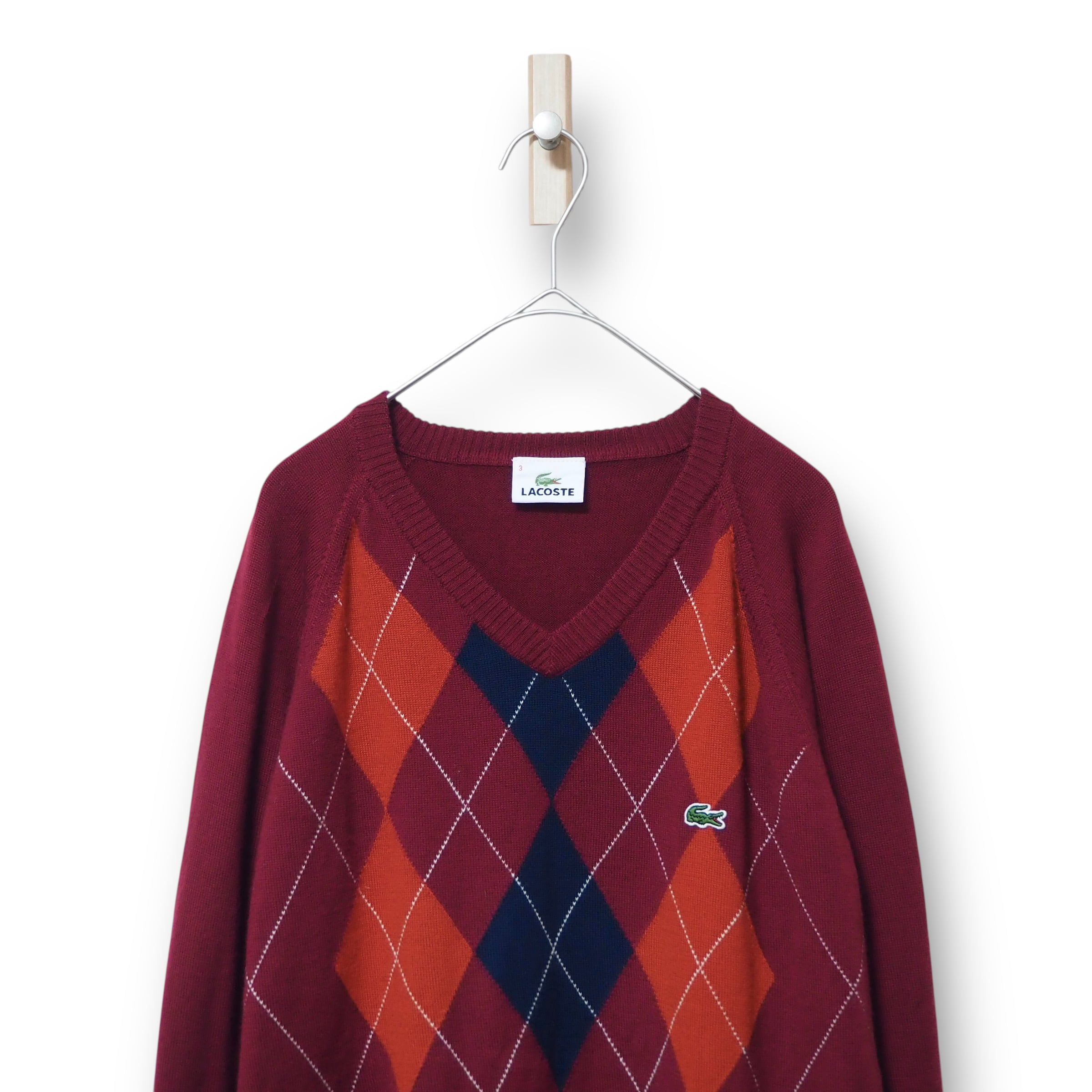 【LACOSTE】Vネックニット