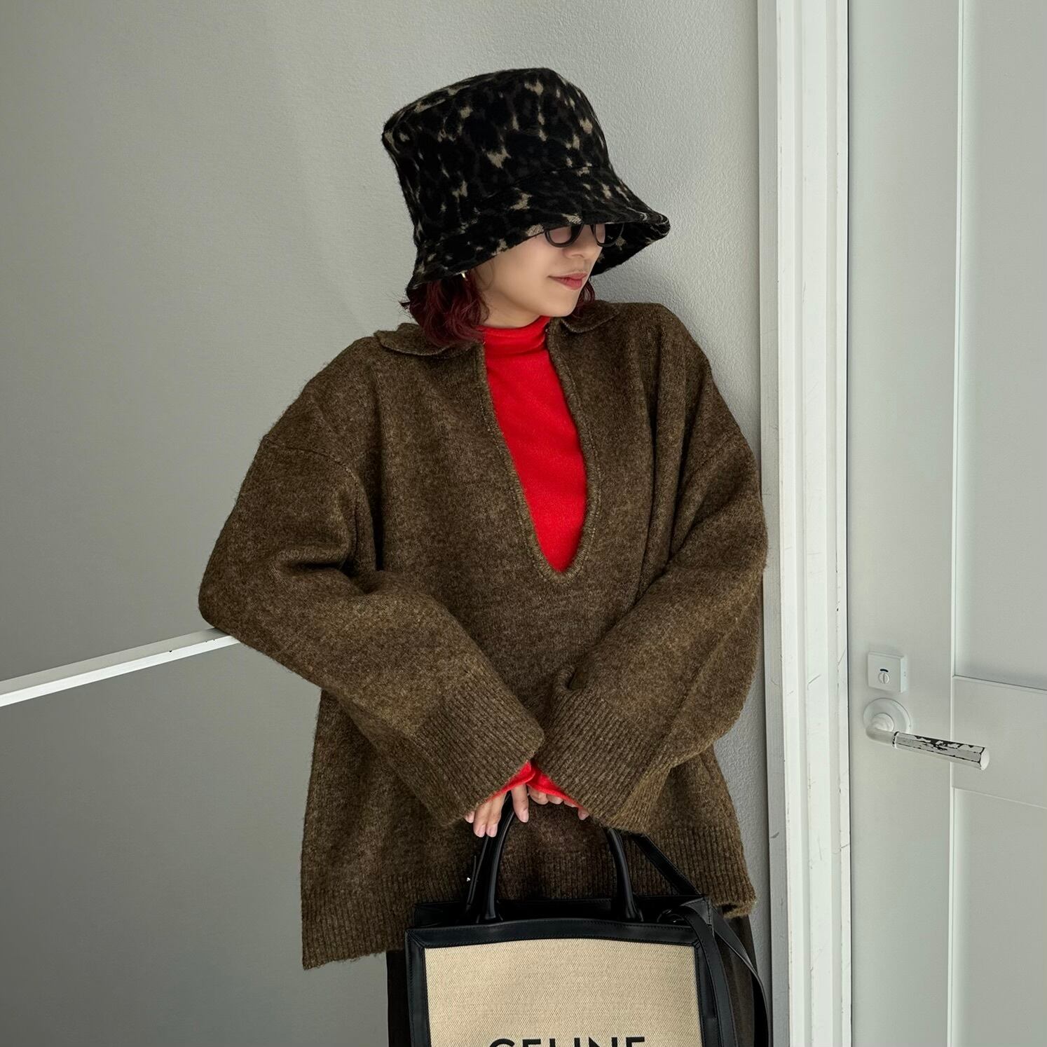 トップス 6096mst forksy.】異素材切替えクロップドシャツ forksy.│MONO-MART