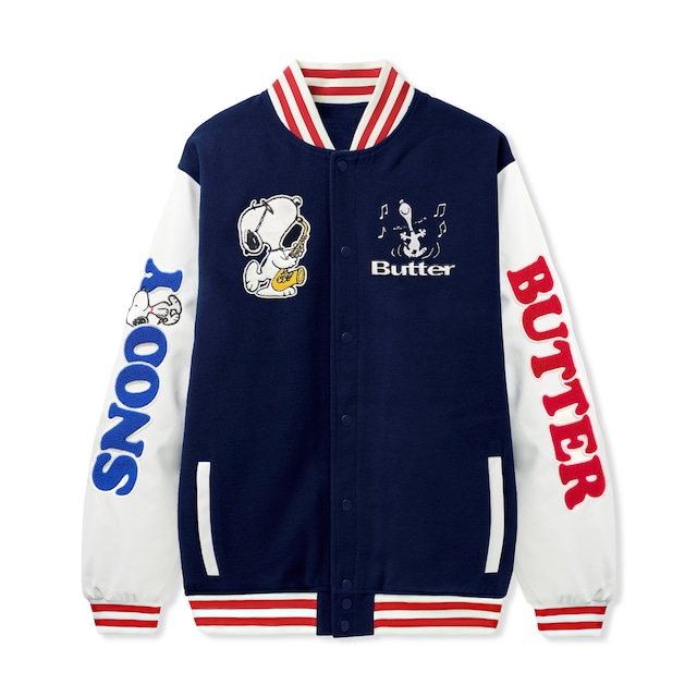 BUTTER GOODS × PEANUTS【JAZZ VARSITY JACKET】