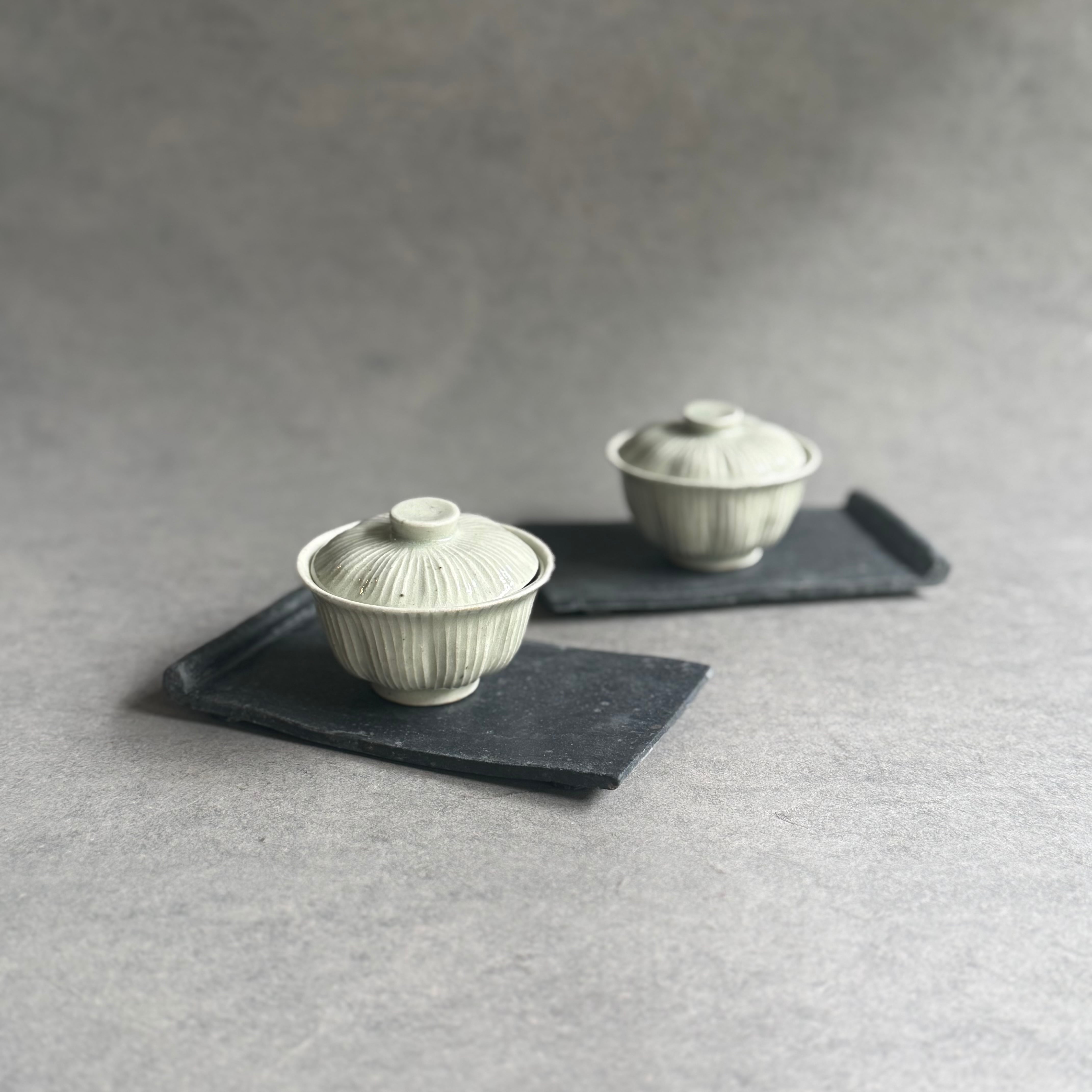 日高伸治 白磁蓋碗 | gallery 一白