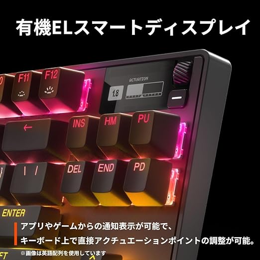 SteelSeries ゲーミングキーボード テンキーレス 有線 日本語配列