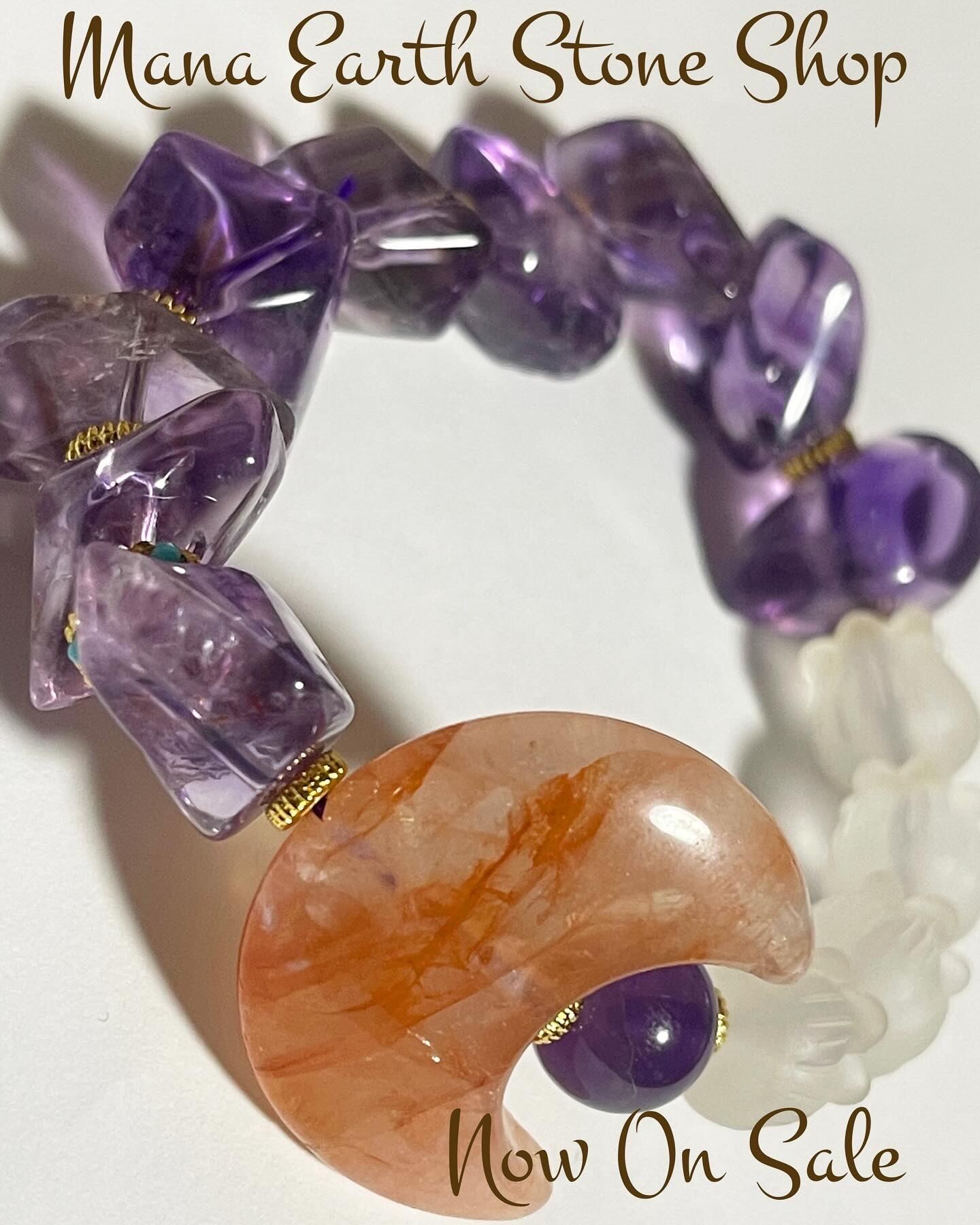 ライモナイト ルチルクオーツ パワーストーンブレスレット 内径約15cm  