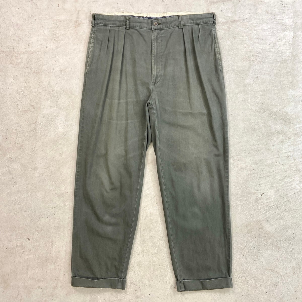 Vintage】90s ポロバイラルフローレン 2タックワイドチノ 36×30 Ralph