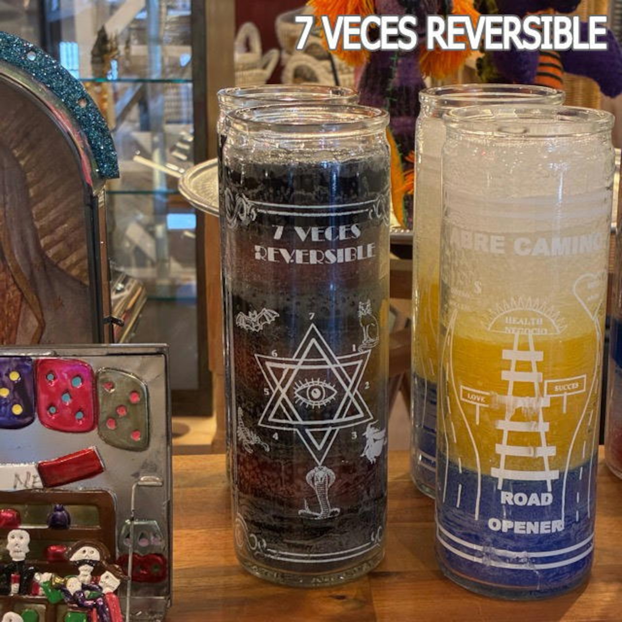 Mexico Mystic candle　メキシコ　ミスティックキャンドル　全4種　民芸品　聖人　悪魔　精霊　お守り
