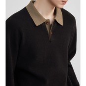 オープンカラー ポロシャツニット af0401