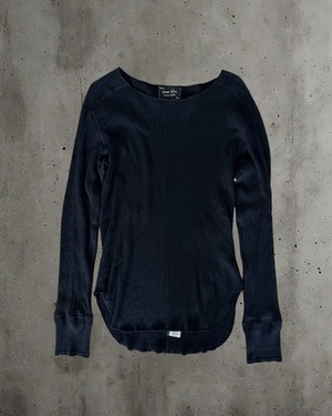 NUMBER (N)INE Ribbed Thermal Long Sleeve Shirt Size:2