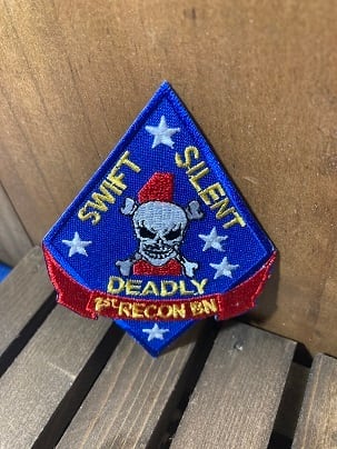 ミリタリーワッペン U.S.MARINES 海兵隊 RECON 第一連隊ロゴPM0618