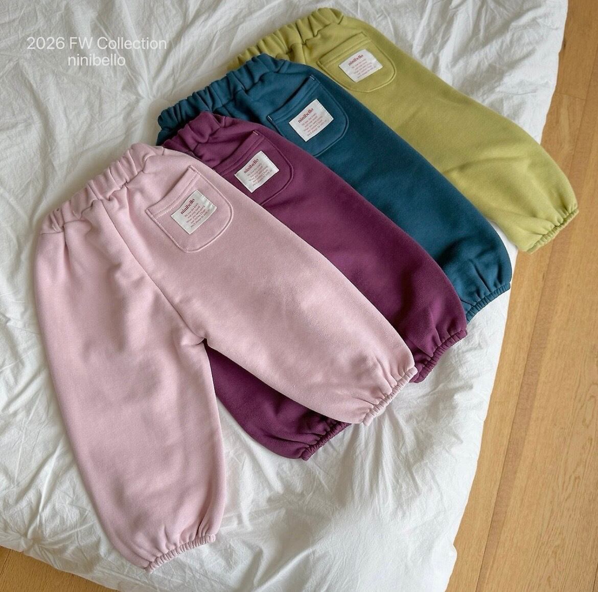 送料無料【予約】/ テリーカラースウェットパンツ / ninibello