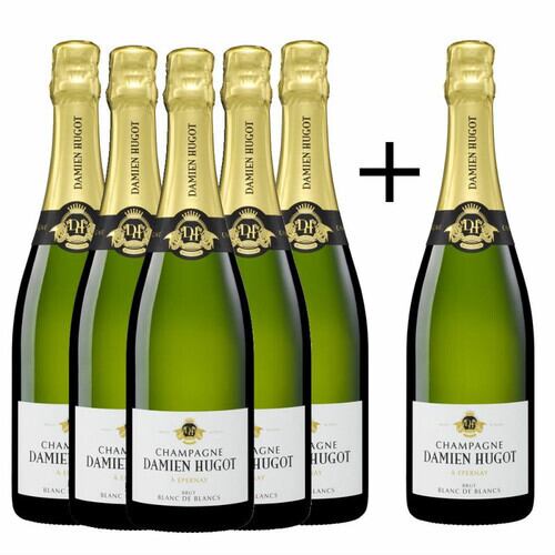 ダミアン・ウーゴ - Damien Hugot　ブリュット　ブラン・ド・ブラン　お得な6本セット